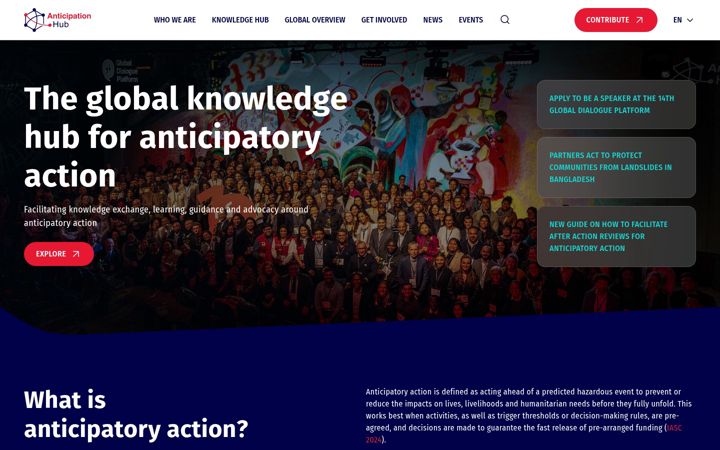 Screenshot stránky anticipation-hub.org