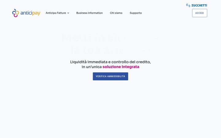 Екранна снимка на anticipay.it