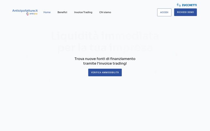 Screenshot of anticipofatture.it