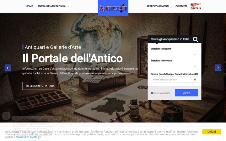 Screenshot of antico.it