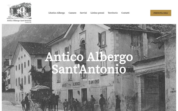 Screenshot of anticoalbergosantantonio.com