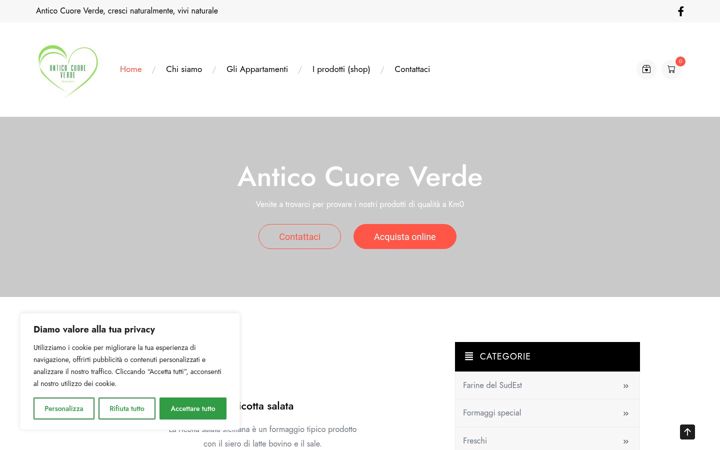 Screenshot of anticocuoreverde.it