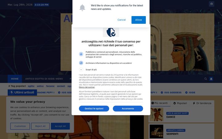Screenshot of anticoegitto.net