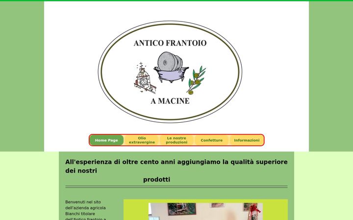 Screenshot of anticofrantoioamacine.it