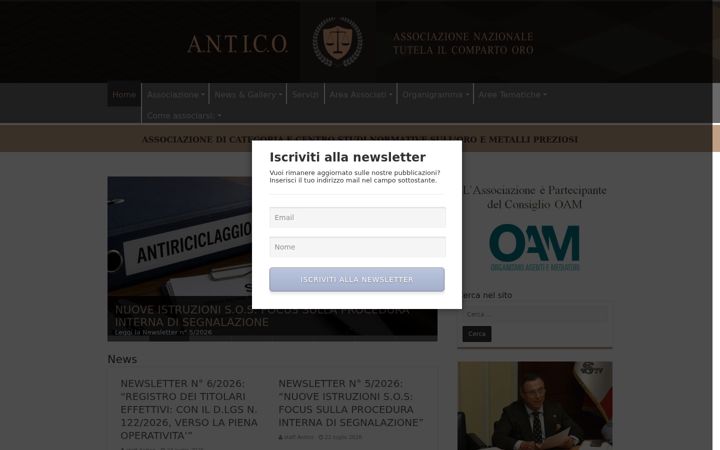 Screenshot of anticooro.it