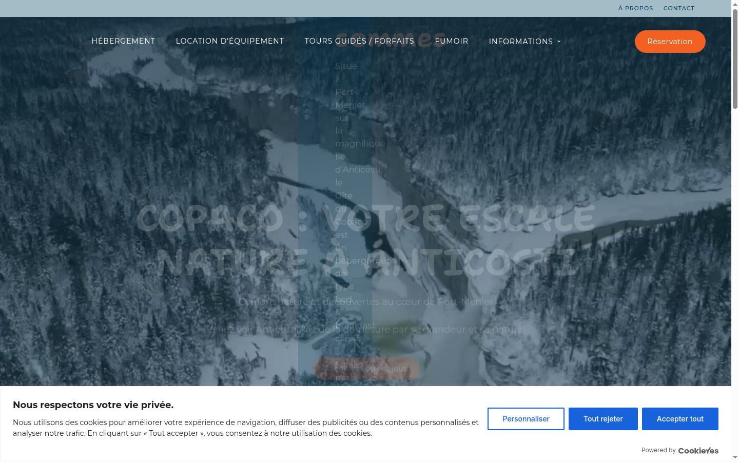 Screenshot des Einwilligungsbanners vor jeglicher Interaktion