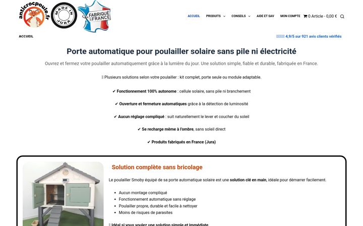 Screenshot of anticrocpoule.fr