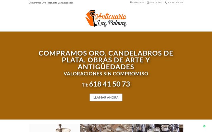 Skærmbillede af anticuariolaspalmas.com