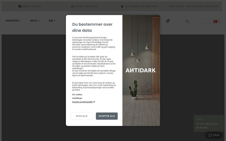 Screenshot stránky antidark.dk