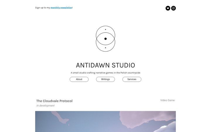 Screenshot of antidawn.studio