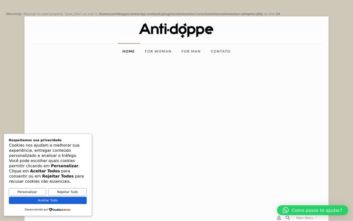 Ekrānuzņēmums no antidoppe.com.br