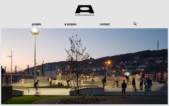 Screenshot of antidoteskateparks.fr