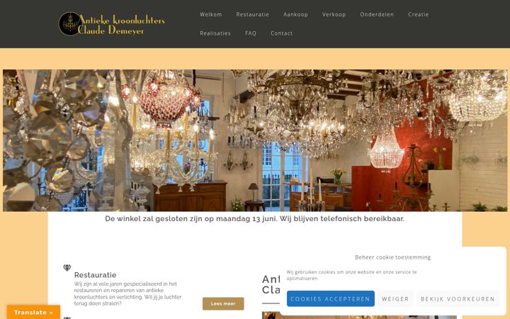 Screenshot of antiekdemeyer.be