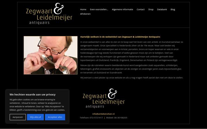 Screenshot of antiekenzilver.nl