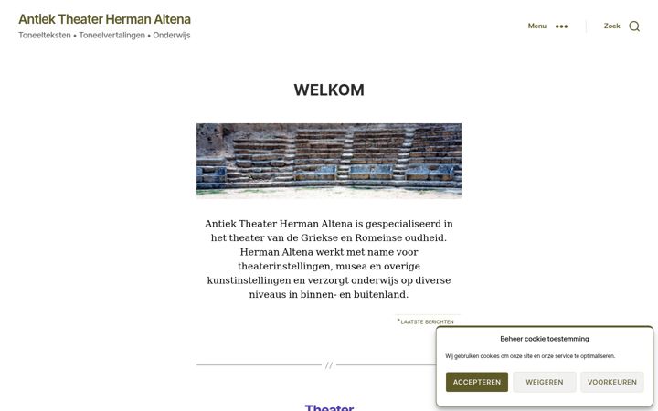 Skjermbilde av antiektheater.nl