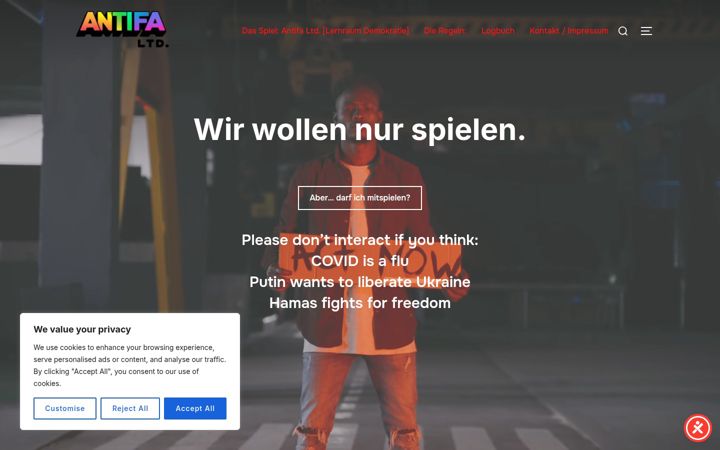 Screenshot of antifa.ltd