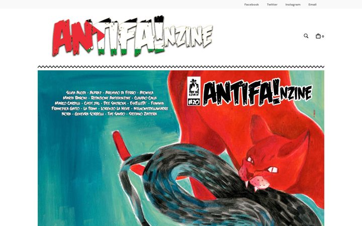 Screenshot of antifanzine.it
