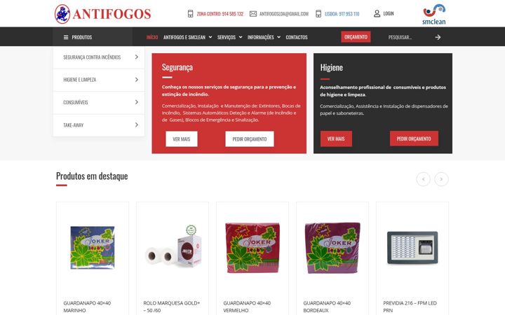 Screenshot of antifogos.pt