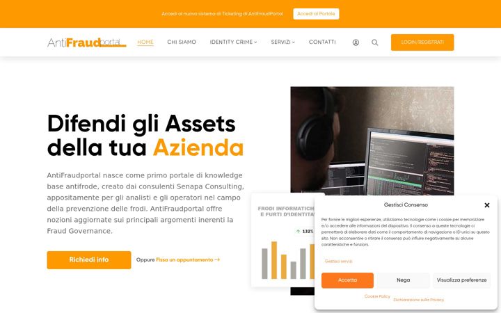 Screenshot stránky antifraudportal.eu