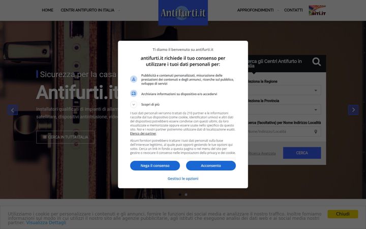 Screenshot of antifurti.it