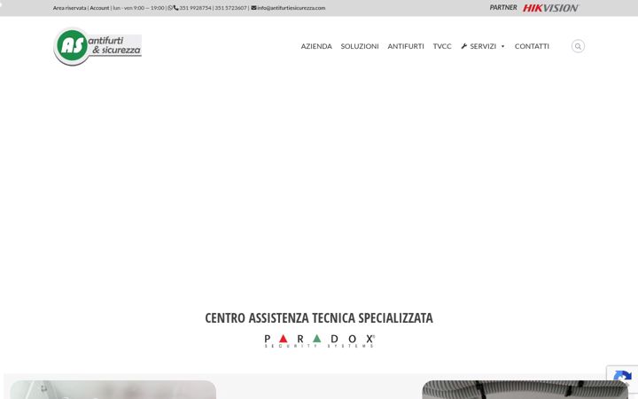 Captură de ecran a antifurtiesicurezza.com