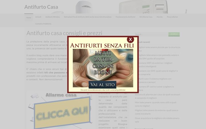 Screenshot of antifurto-casa.net