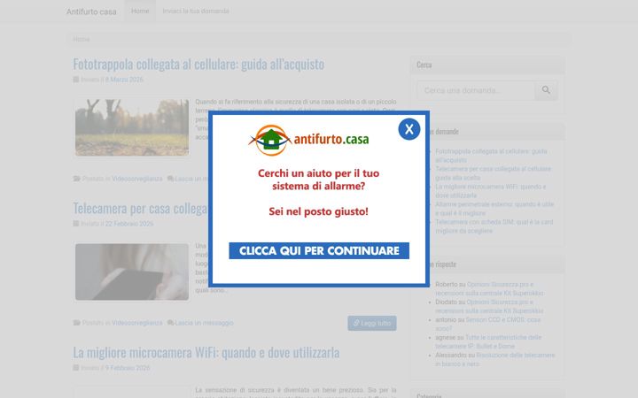 Screenshot of antifurto.casa