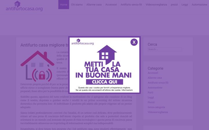 Screenshot of antifurtocasa.org