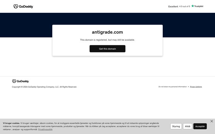 Screenshot of antigrade.com