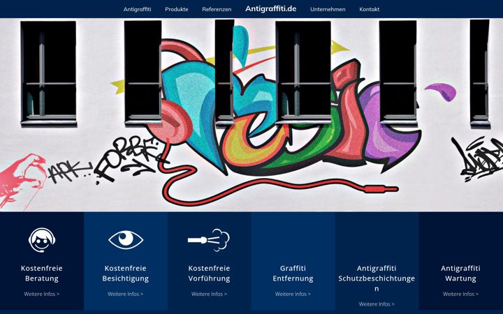 Screenshot ta' antigraffiti.de