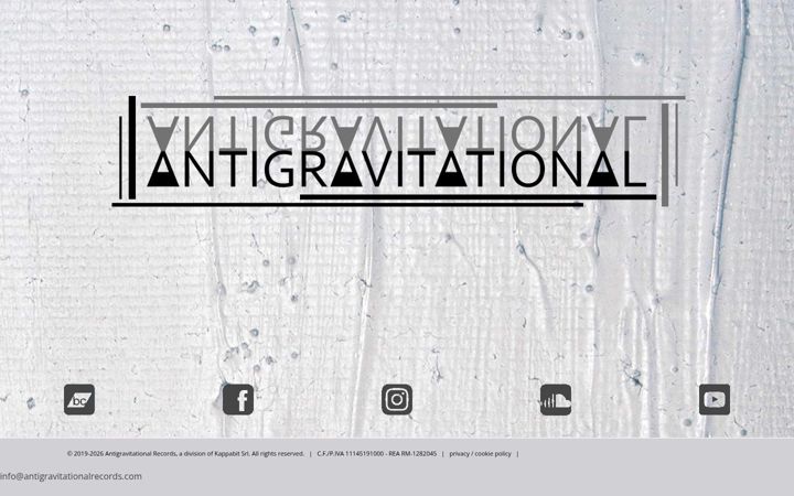 Screenshot of antigravitationalrecords.com