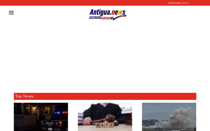 Screenshot of antigua.news