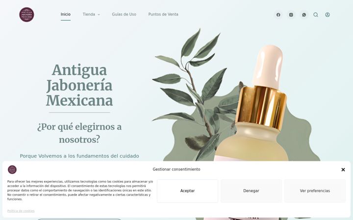 Captură de ecran a antiguajaboneriamex.com