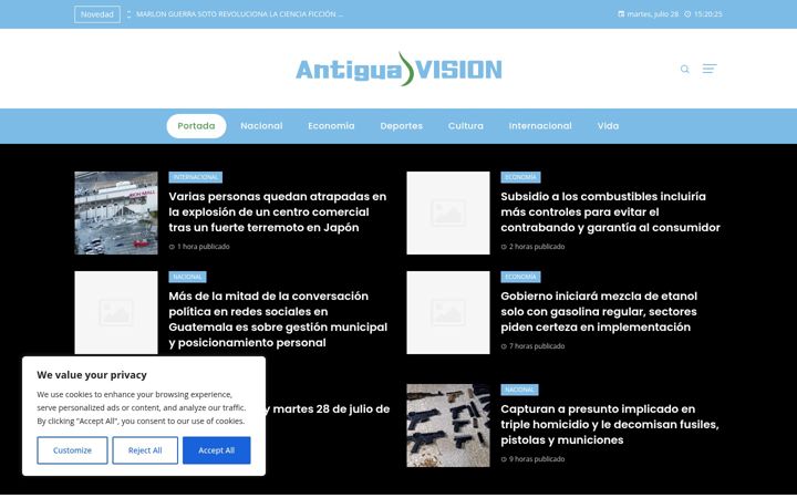 Screenshot of antiguavision.com