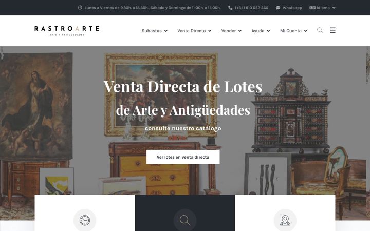 Screenshot of antiguedadesrastroarte.com