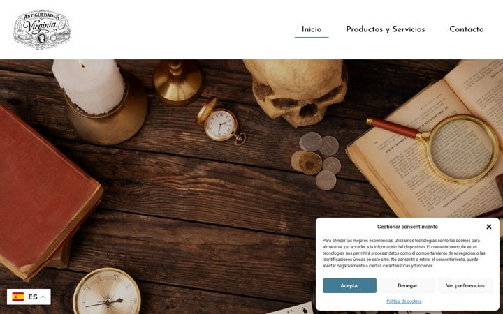 Screenshot von antiguedadesvirginia.com