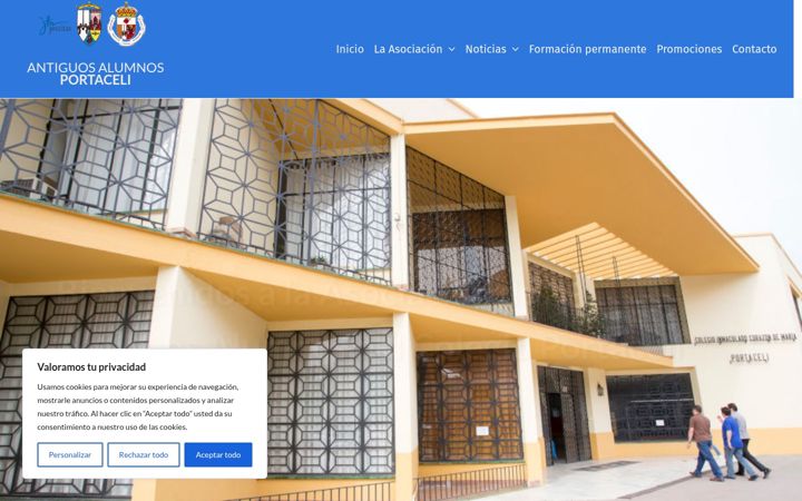Screenshot of antiguosalumnosportaceli.com