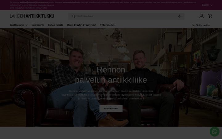 Screenshot of antiikkitukku.fi