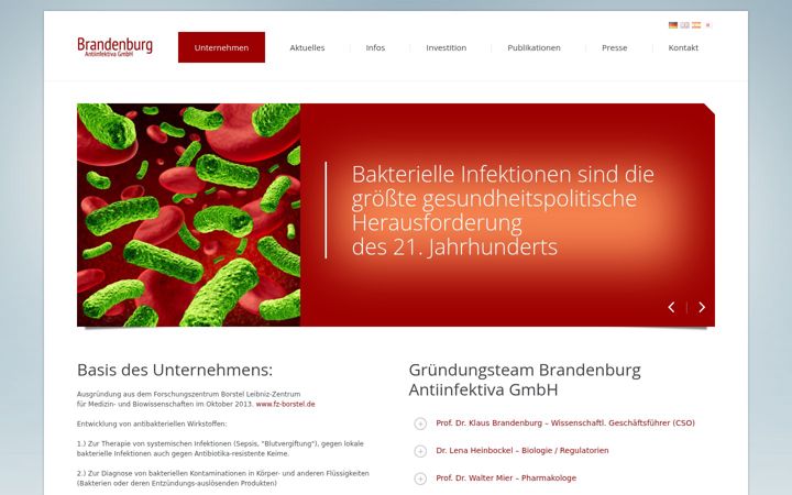 Screenshot of antiinfektiva.com