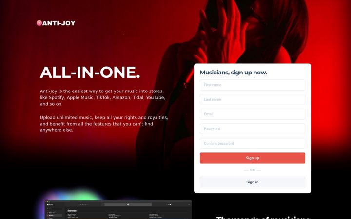 Screenshot of antijoy.club