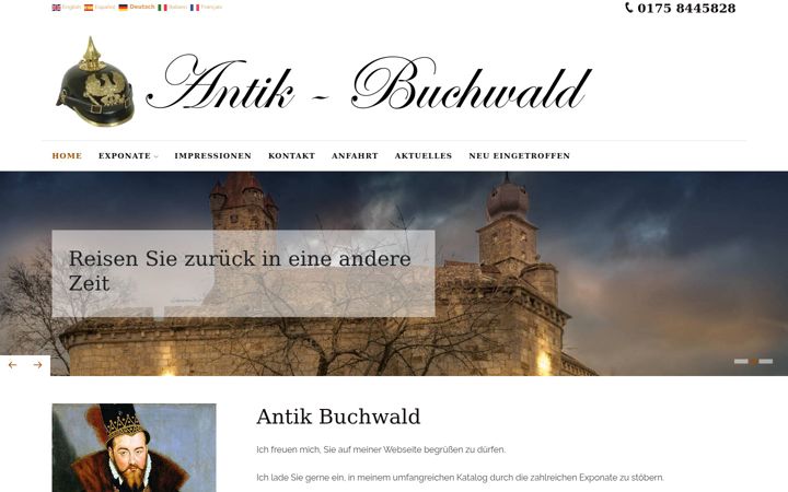 Screenshot von antik-buchwald.com