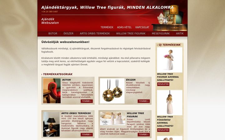 Screenshot of antik-gyor.hu