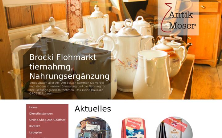 Captura de pantalla de antik-moser.ch