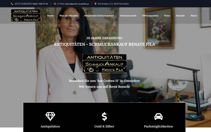 Screenshot of antik-renatefila.at
