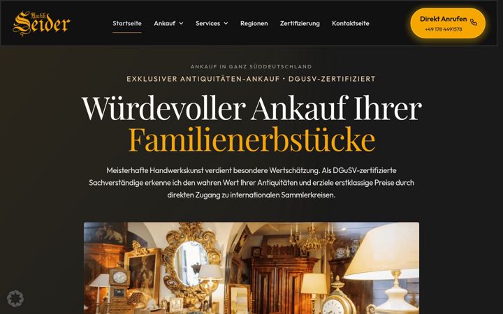 Skjermbilde av antik-seider.de