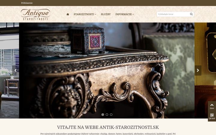 Screenshot of antik-starozitnosti.sk