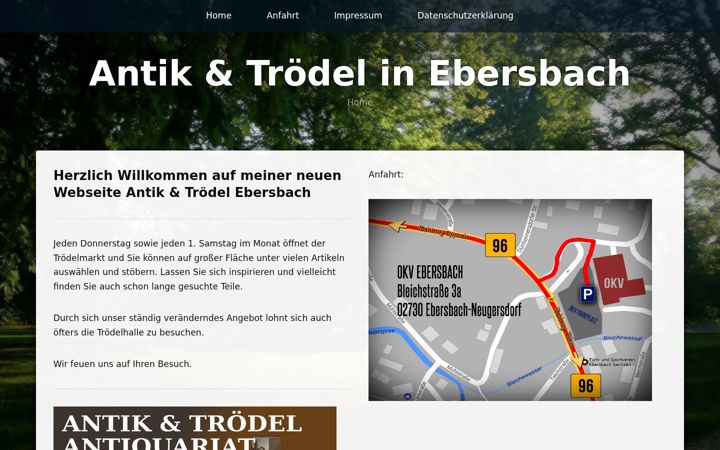 Skjermbilde av antik-troedel-ebersbach.de