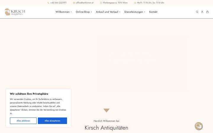 Snímek obrazovky antik-wien.at