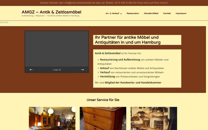 Screenshot of antik-zeitlosmoebel.de