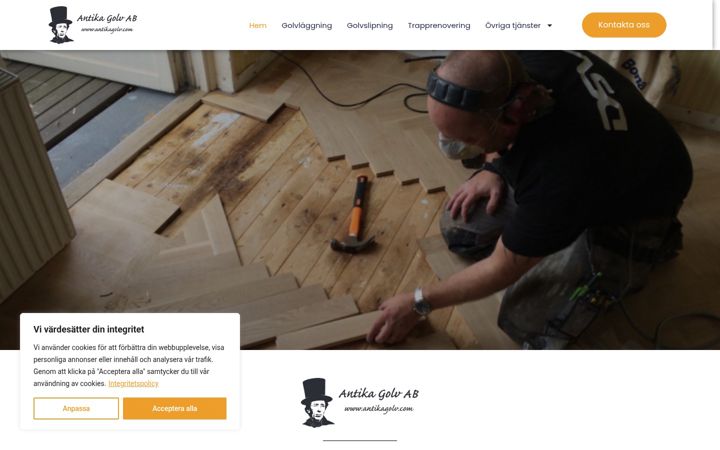 Screenshot of antikagolv.se